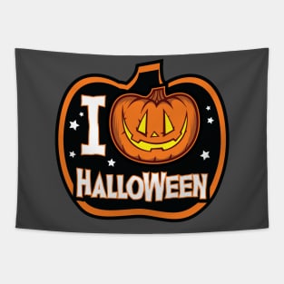 I Love Halloween | Pumpkin Tapestry