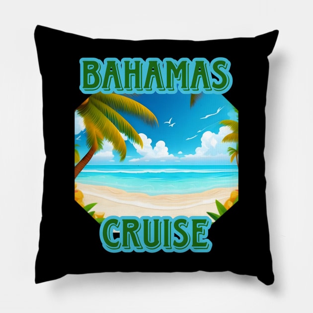 Bahamas Cruise Pillow by r.abdulazis