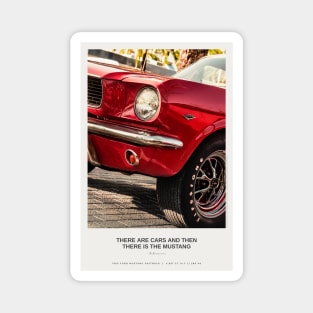 1965 Ford Mustang fastback photography with palms and quote Magnet