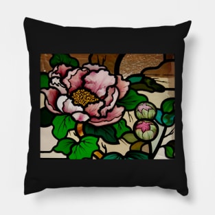 Peony Flower with Buds Pillow