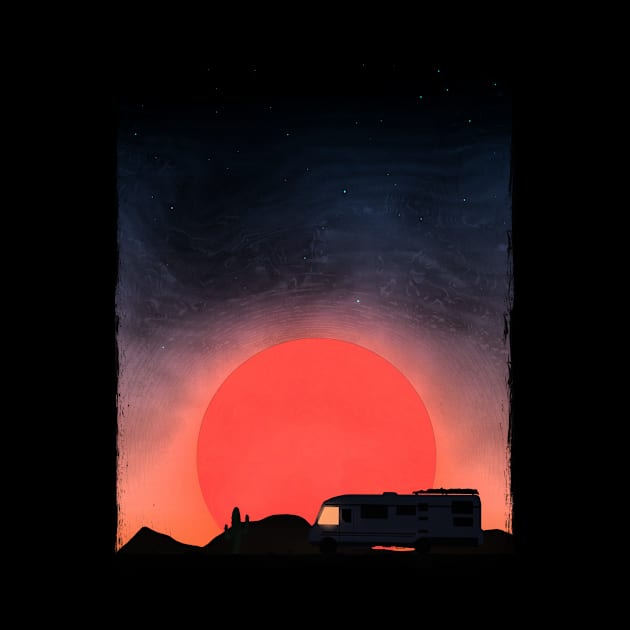 RV in sunset by Trashy_design