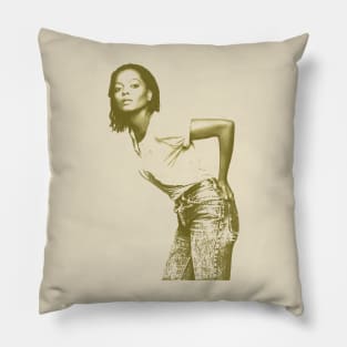 Diana Ross Yellow Vintage 80s Pillow