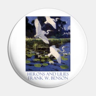 Herons and Lilies by Frank W. Benson Pin