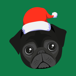 Black Pug Christmas T-Shirt