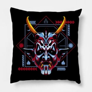 satan devil head Pillow