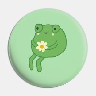 Frog Birthday Cake Meme - Cute Cottagecore Aesthetic Frog Toad Sitting with Flower Pin