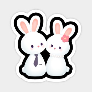 Cute bunny white Magnet