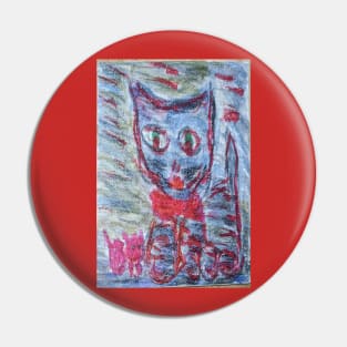 Cat red bow Pin