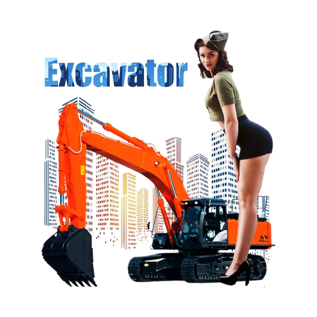 Excavator Girl by SAE