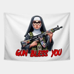 Gun Bless You Tapestry