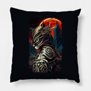 Cat Warrior Pillow