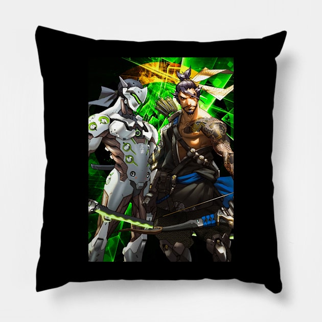 Hanzo & Genji Pillow by Danion