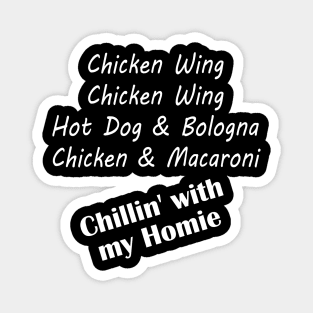 Chicken Wing Song Lyric Hot Dog Bologna Macaroni Kids Magnet