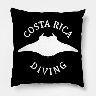 Costa Rica Manta Ray Scuba Diving Pillow