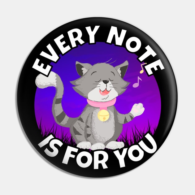 Singing Kitten – Every Note Pin by RockReflections