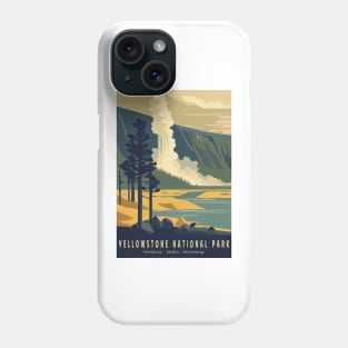 Yellowstone National Park Vintage Poster Phone Case