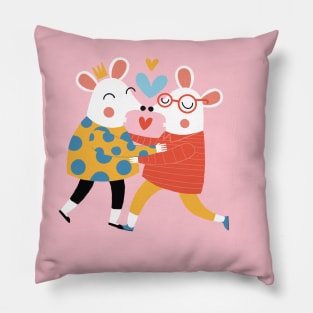 mice kissing Pillow