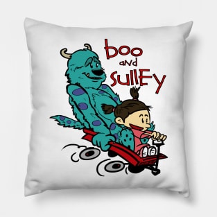 Boo and Sulley as Calvin and Hobbes Pillow