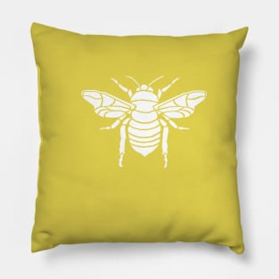 Chunky Bee (White) Pillow