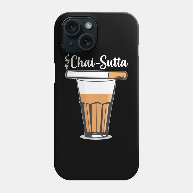 Chai Sutta Chai Tea Glass Hindi Quote Slogan Phone Case by alltheprints