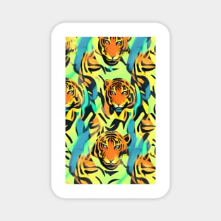 Tiger Screen Wildlife Portrait Pattern Magnet