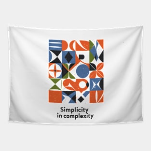 Simplicity in complexity, Abstract Artwork Tapestry