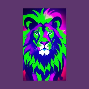 Day Glo Fluorescent Lion T-Shirt