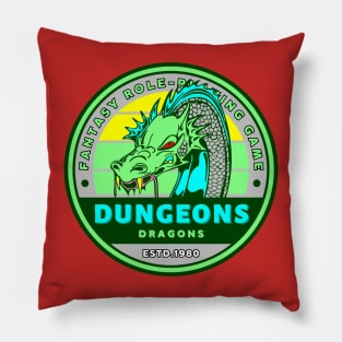 Dungeons & Dragons  Logo Style Fanart Pillow