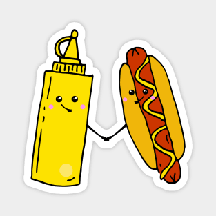 Hot Dog and Mustard Food Love Magnet