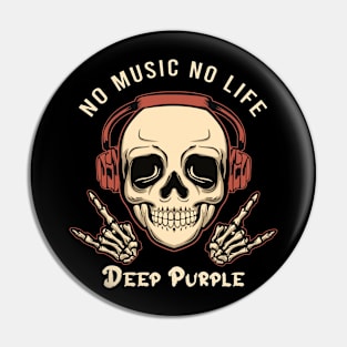 No music no life deep purple Pin