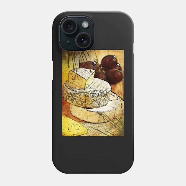 Cheese and some olives Phone Case by CatCoconut-Art