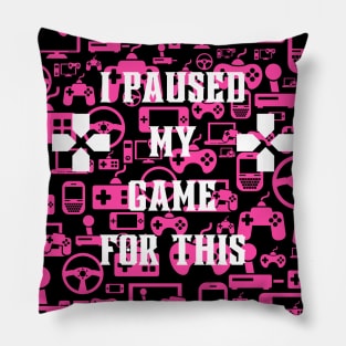 I Paused My Game For This Pink Pillow