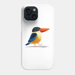 Black Capped Kingfisher Phone Case