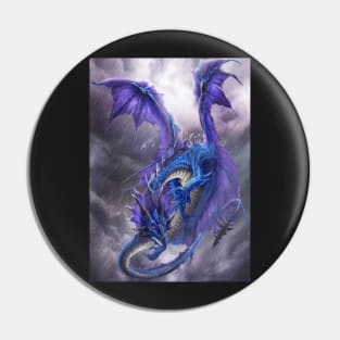 Blue Storm Dragon Pin