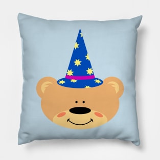 Teddy bear with Wizzard Hat Pillow