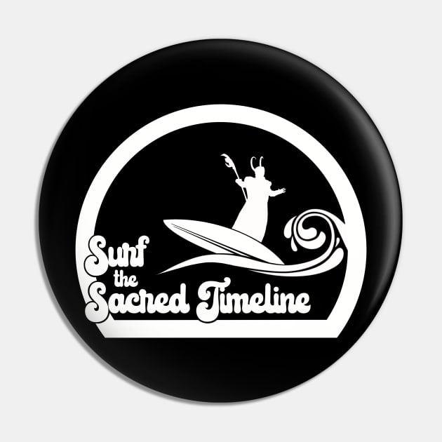 Surf the Sacred Timeline Pin by @johnnehill
