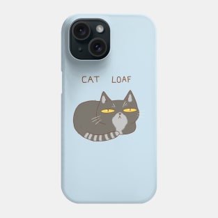 Funny gray cat loaf Phone Case