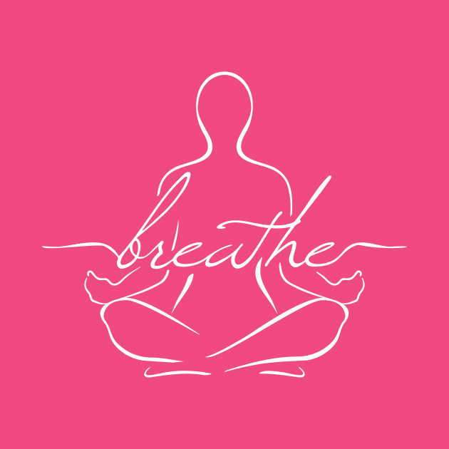 Breathe Yoga Sitting Pose Silhouette by hobrath