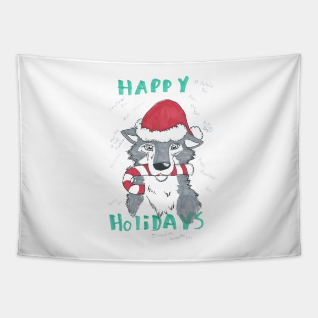 Happy Holidays Tapestry by Absel123