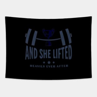 lifted heavily ever after, workout Tapestry