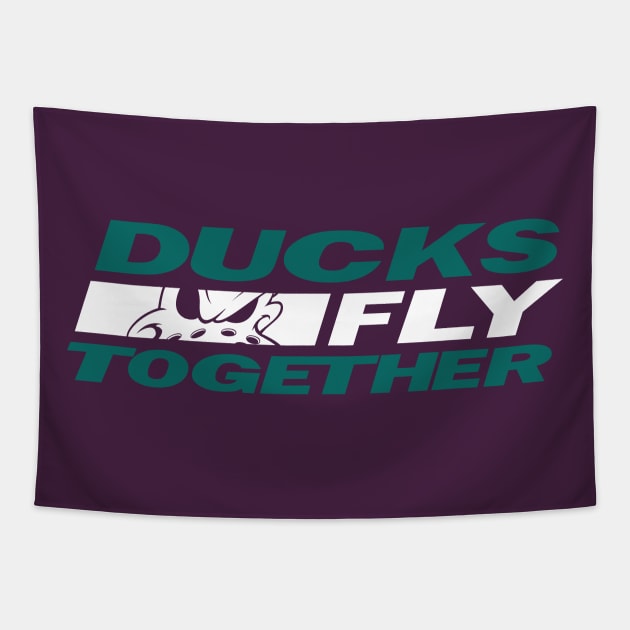 Ducks Fly Together Tapestry by J31Designs