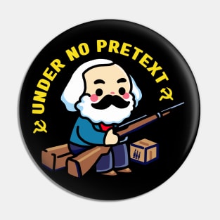 Karl Marx Under No Pretext - No background variant Pin