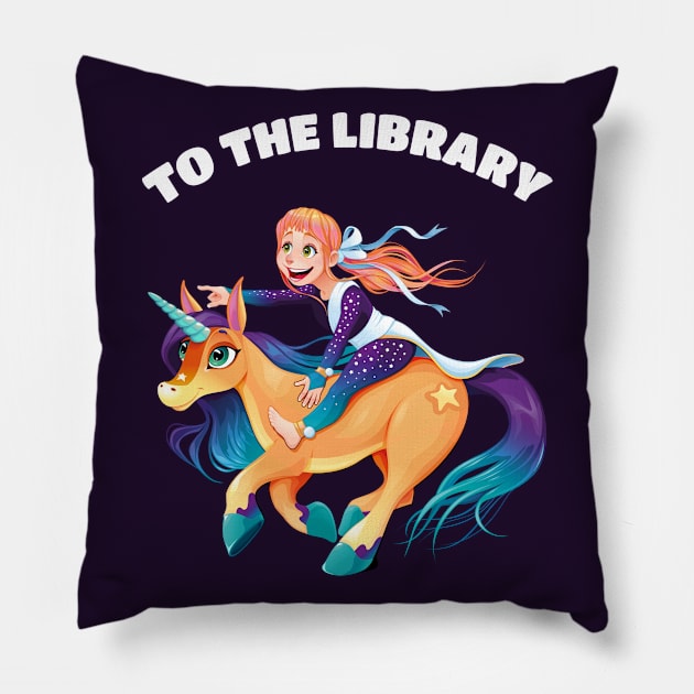 To The Library Pillow by sqwear