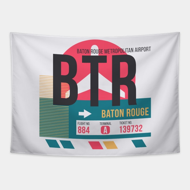 Baton Rouge (BTR) Airport // Sunset Baggage Tag Tapestry by Now Boarding