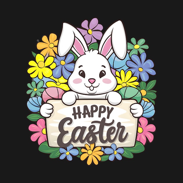 Happy Easter Bunny And Cat And Dog Mom Dad Boys Girls kids by Pikalaolamotor