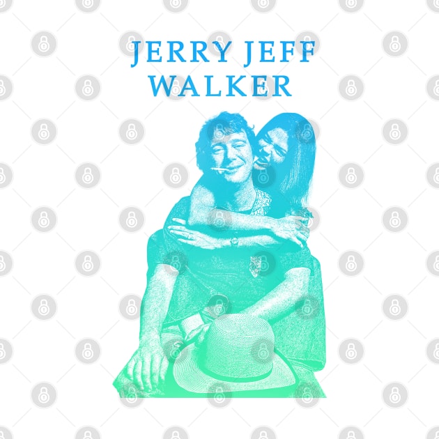 Jerry Jeff Walker 23-green solid style, by Loreatees