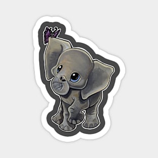 Butterfly elephant Magnet