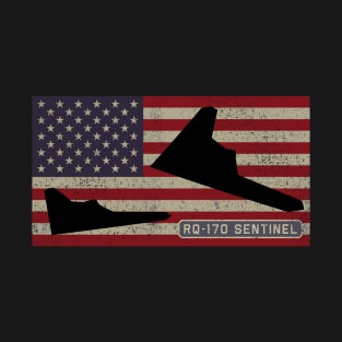 RQ-170 Sentinel Military UAV Drone American Flag Gift T-Shirt