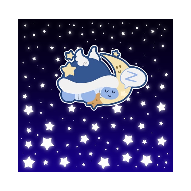 Starry Moon Turtle Sleeping by saradaboru