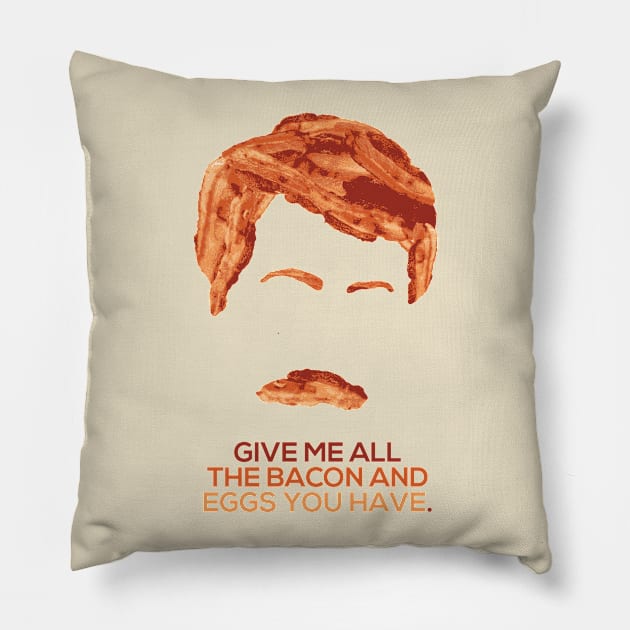 Bacon And Eggs Pillow by brendangepson01